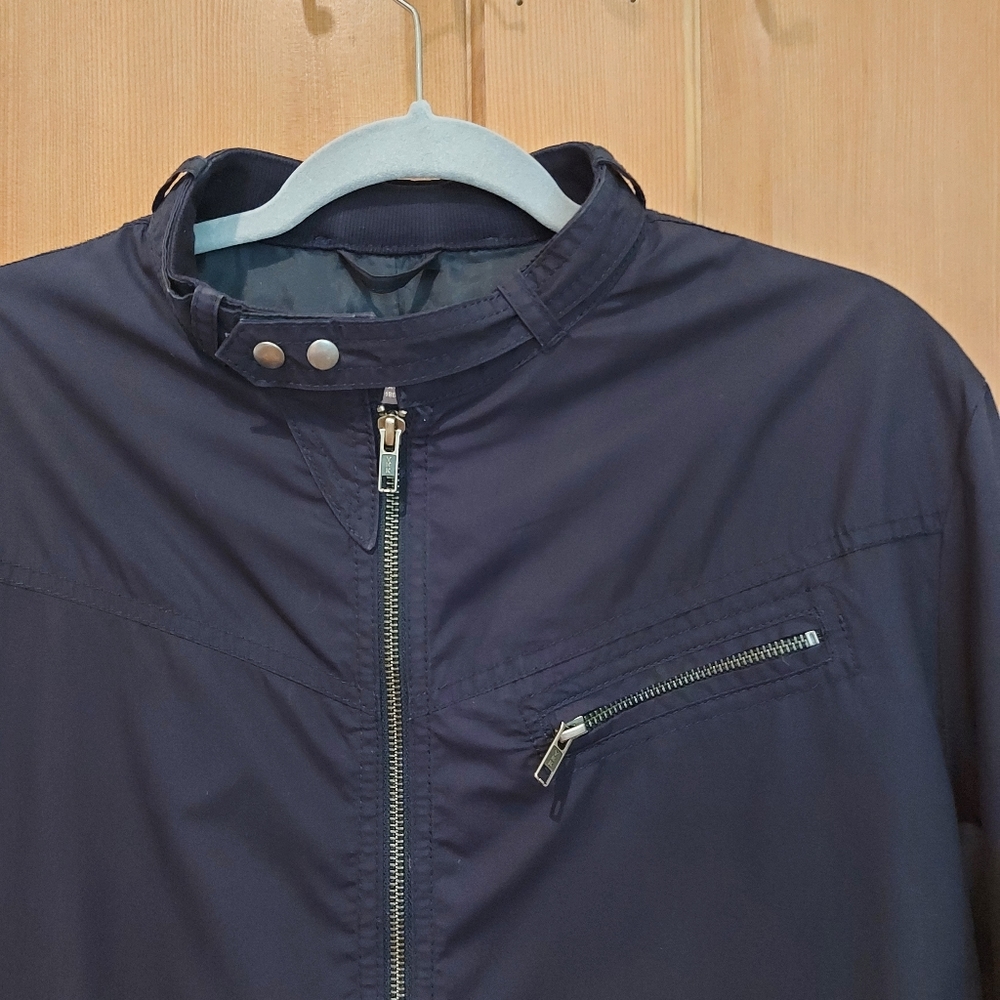 H&M mens blue bomber jacket L 42R - Picture 3 of 7